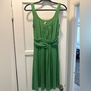 Green dress from Anthropologie